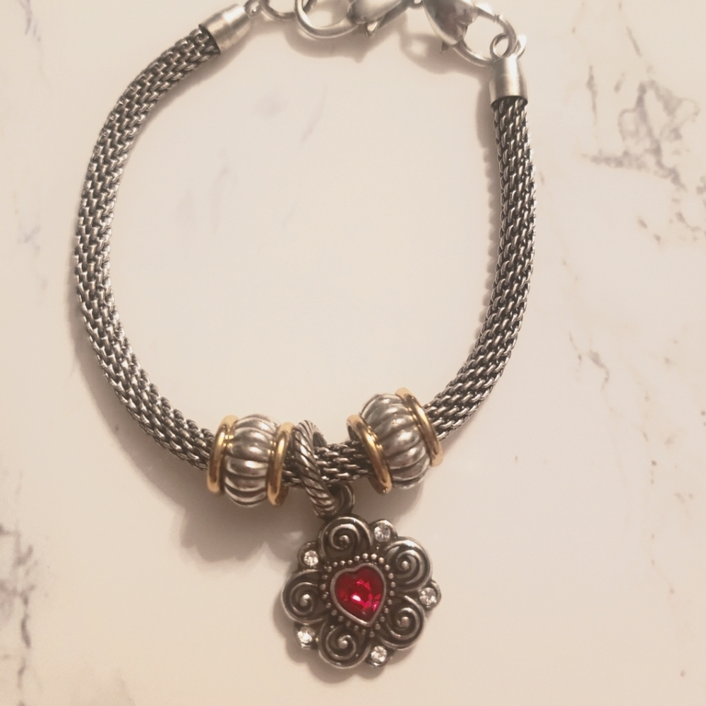 Brighton charm bracelet with three charms